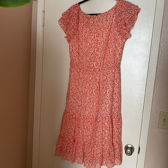 J. Crew size 10 Floral orange Dress - Picture 8 of 9
